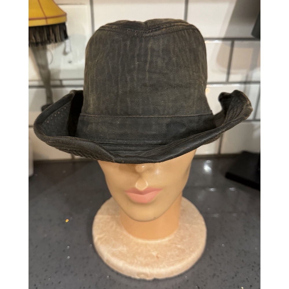 VTG Disney Indiana Jones Safari Rugged Adventure Leather Cosplay Hat‎ Costume